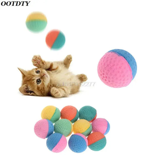 10 Pcs Pet Toy Latex Balls Colorful Chew For Dogs Cats Puppy Kitten Soft Elastic Dropshipping Le dispensaire animalerier de Lola
